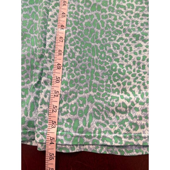 J.McLaughlin Catalina Cloth Carla Maxi Dress Blue Green Leopard Print Size XL - Picture 11 of 12